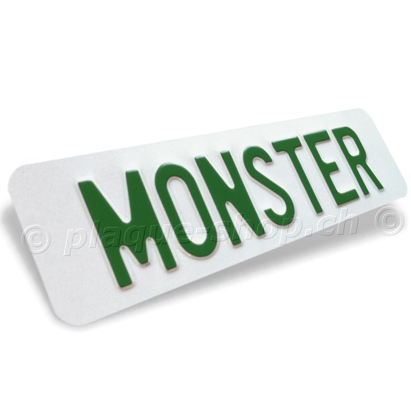 Targhe svizzere personalizzate con nome MONSTER